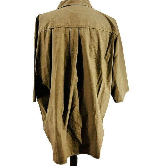 Dickies Button Front Short Sleeve Ripstop Shirt Green Mens 3XL - Picture 4 of 7